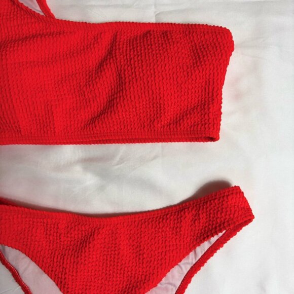 Women's Bikini Swimsuit Size M Orange off shoulder NWOT - Picture 6 of 6